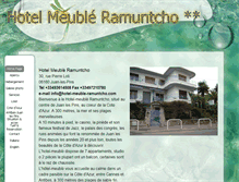 Tablet Screenshot of hotel-meuble-ramuntcho.com